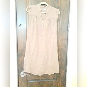 Tan Linen Dress